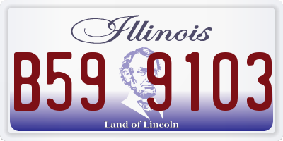 IL license plate B599103