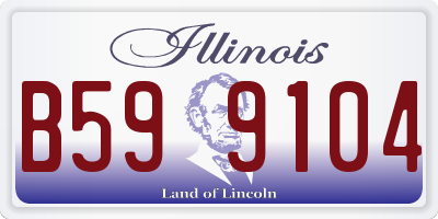 IL license plate B599104