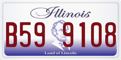 IL license plate B599108