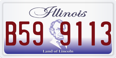 IL license plate B599113