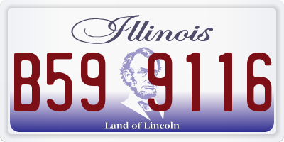 IL license plate B599116