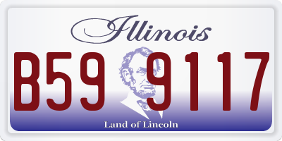 IL license plate B599117