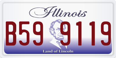 IL license plate B599119