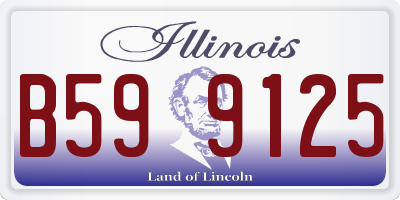 IL license plate B599125