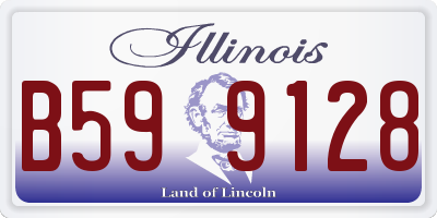IL license plate B599128