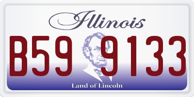 IL license plate B599133