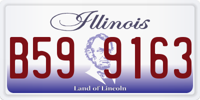 IL license plate B599163