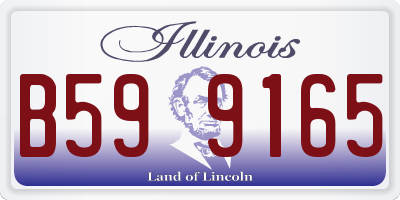IL license plate B599165