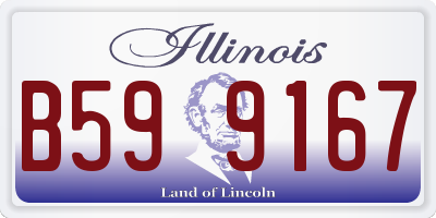 IL license plate B599167