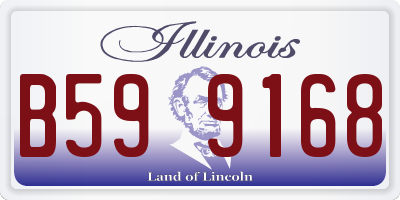 IL license plate B599168