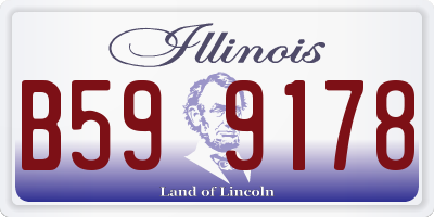 IL license plate B599178