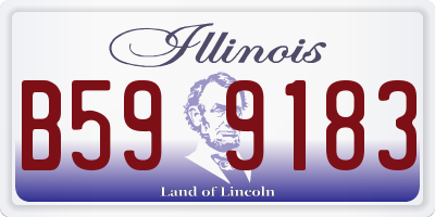 IL license plate B599183
