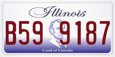 IL license plate B599187