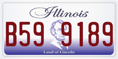 IL license plate B599189
