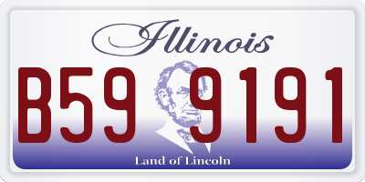 IL license plate B599191