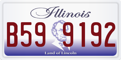 IL license plate B599192