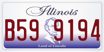 IL license plate B599194
