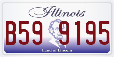 IL license plate B599195