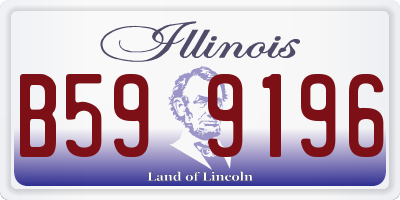 IL license plate B599196