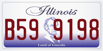 IL license plate B599198