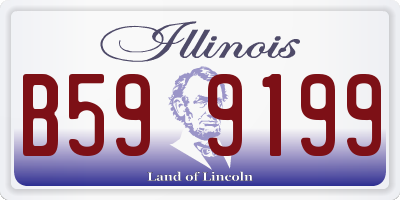 IL license plate B599199