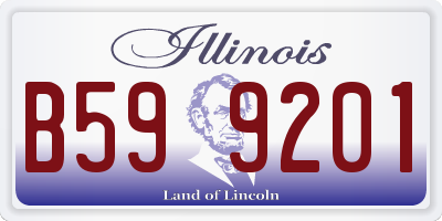 IL license plate B599201
