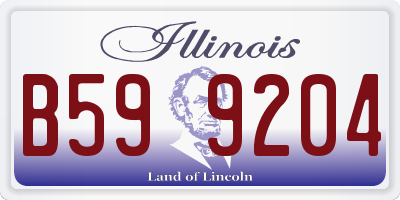 IL license plate B599204