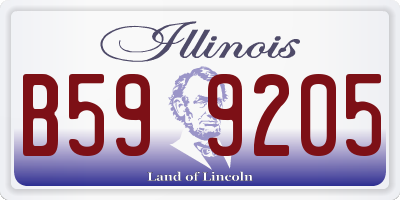 IL license plate B599205
