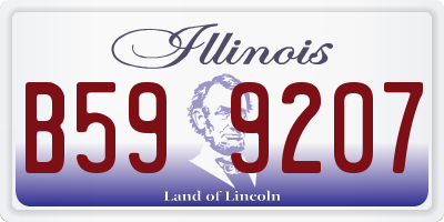 IL license plate B599207