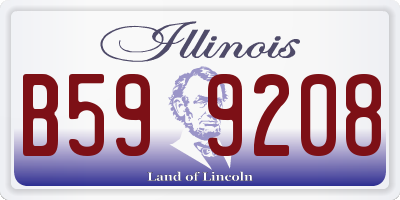 IL license plate B599208