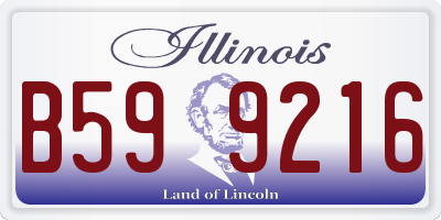 IL license plate B599216