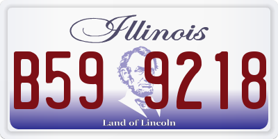 IL license plate B599218