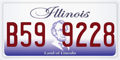 IL license plate B599228