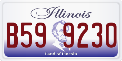 IL license plate B599230