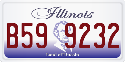 IL license plate B599232