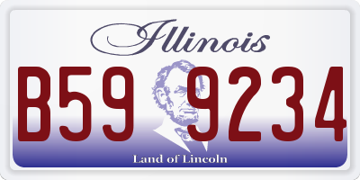 IL license plate B599234