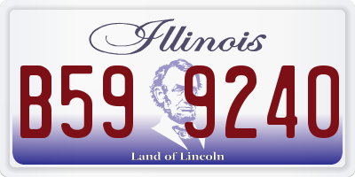 IL license plate B599240
