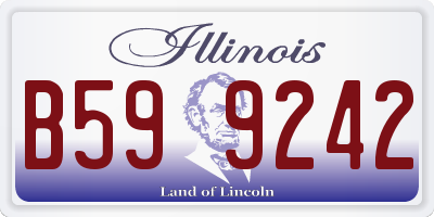 IL license plate B599242