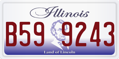 IL license plate B599243