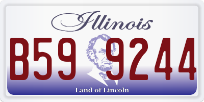 IL license plate B599244