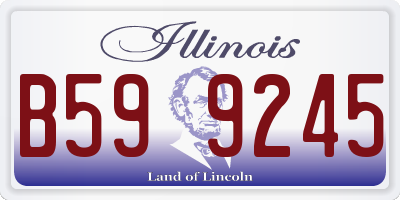 IL license plate B599245