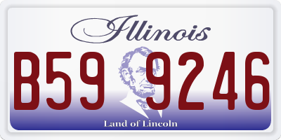 IL license plate B599246