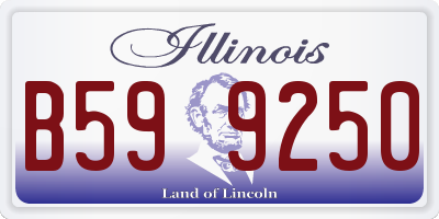 IL license plate B599250