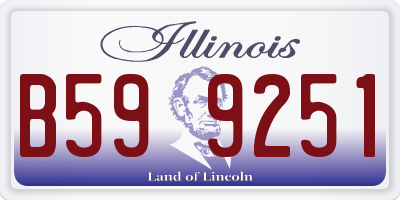 IL license plate B599251