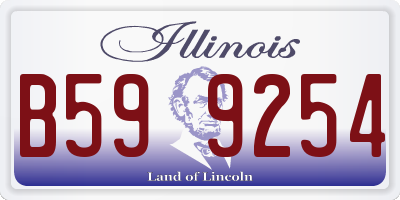IL license plate B599254