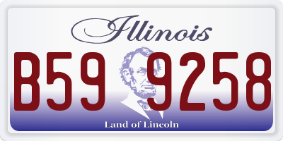 IL license plate B599258
