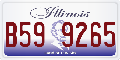 IL license plate B599265