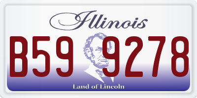 IL license plate B599278