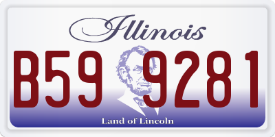 IL license plate B599281