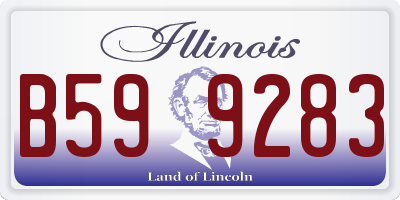 IL license plate B599283
